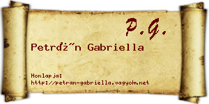 Petrán Gabriella névjegykártya