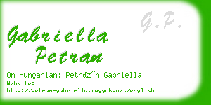 gabriella petran business card